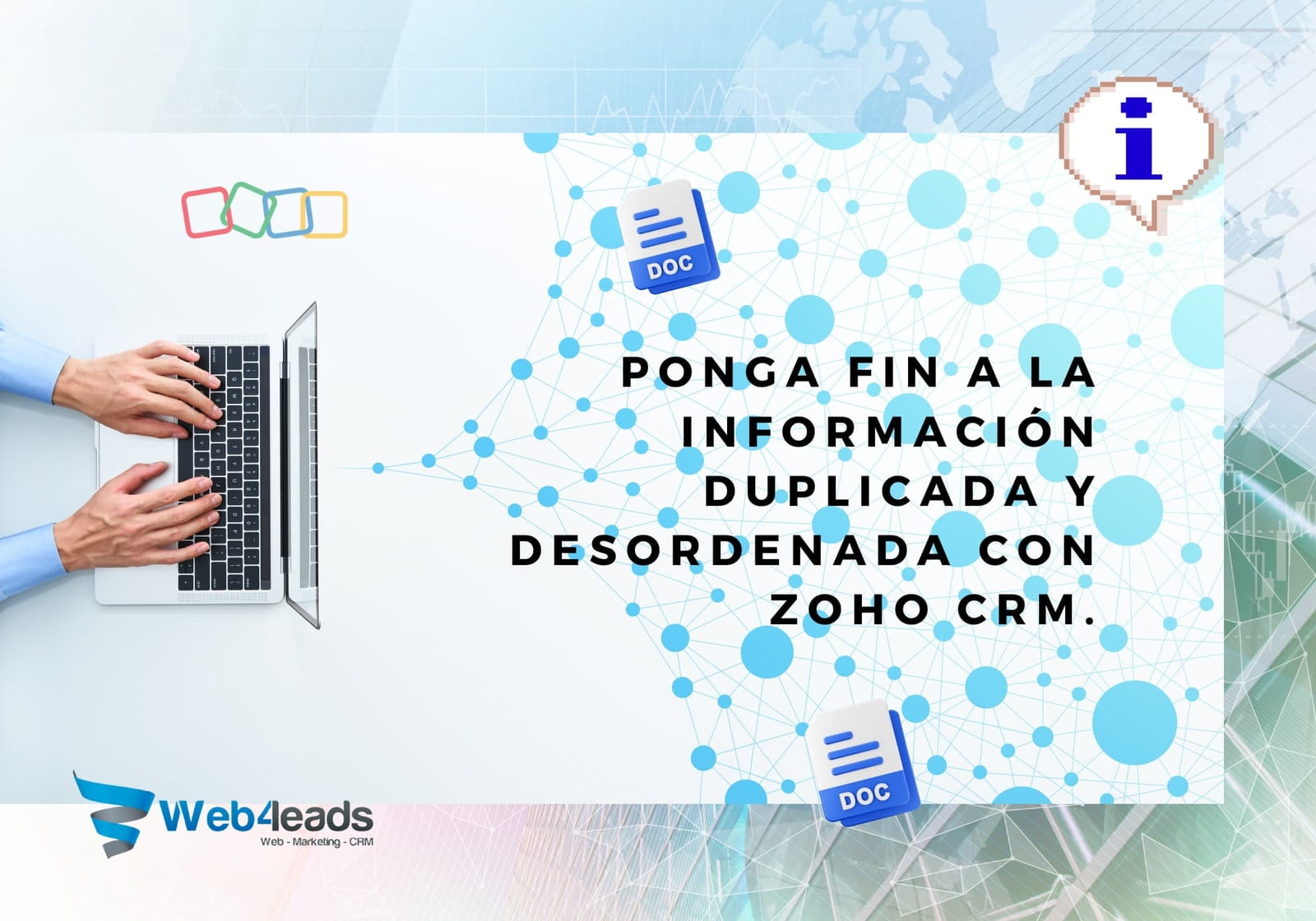 Ponga fin a la información duplicada y desordenada con Zoho CRM.